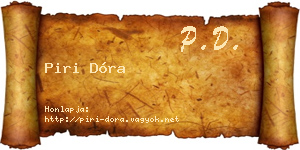Piri Dóra névjegykártya