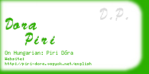 dora piri business card