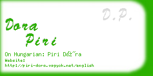 dora piri business card